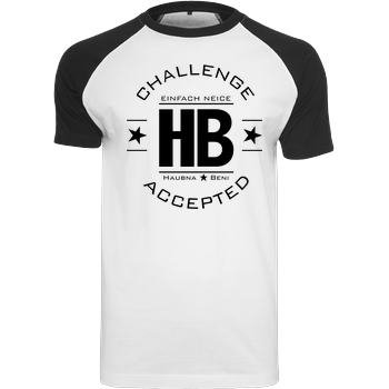 2EpicBuddies - Challenge schwarz Raglan-Shirt weiß