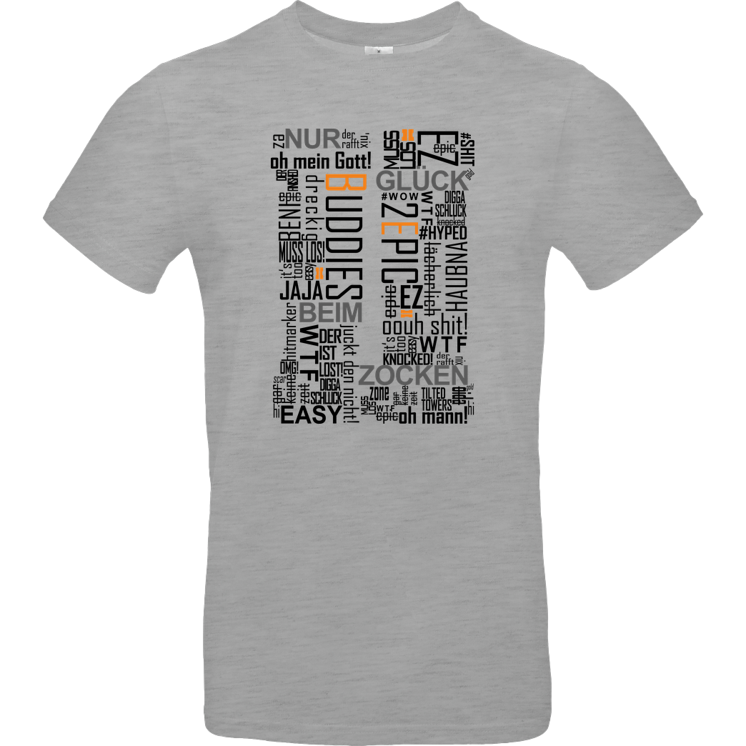 Die Buddies zocken 2EpicBuddies - Cloud T-Shirt B&C EXACT 190 - heather grey