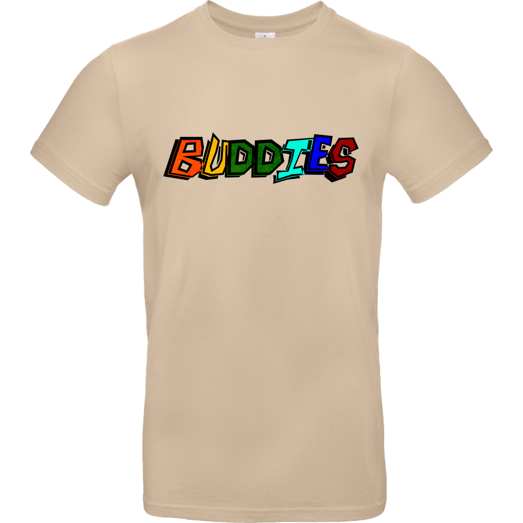 Die Buddies zocken 2EpicBuddies - Colored Logo Big T-Shirt B&C EXACT 190 - Sand