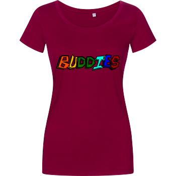 2EpicBuddies - Colored Logo Big Damenshirt berry
