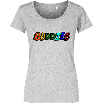 2EpicBuddies - Colored Logo Big Damenshirt heather grey