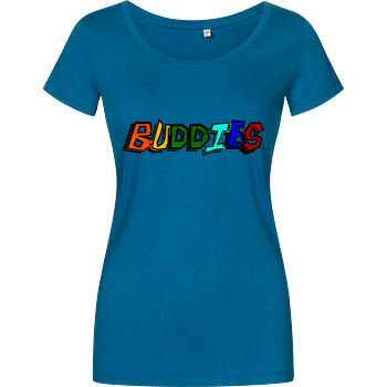2EpicBuddies - Colored Logo Big Damenshirt petrol