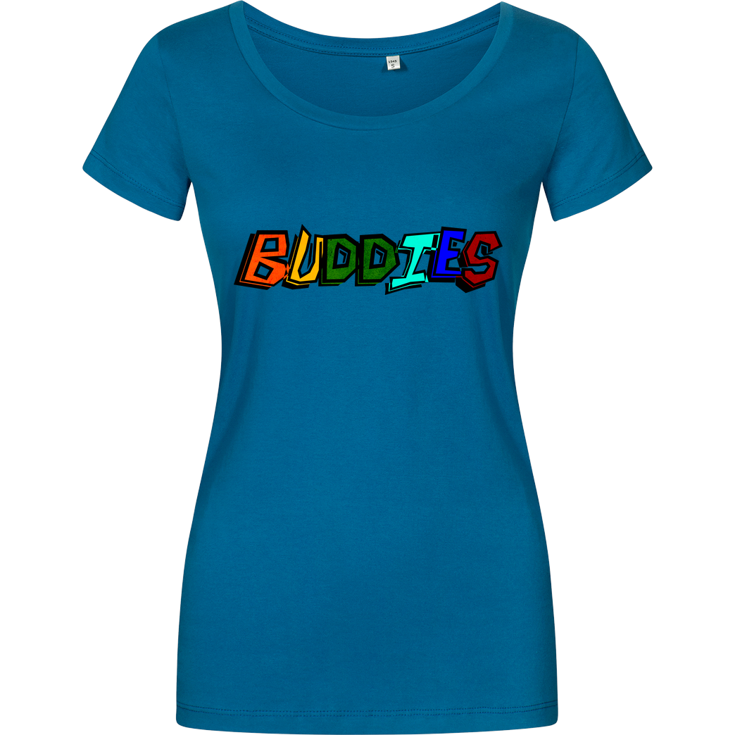 Die Buddies zocken 2EpicBuddies - Colored Logo Big T-Shirt Damenshirt petrol