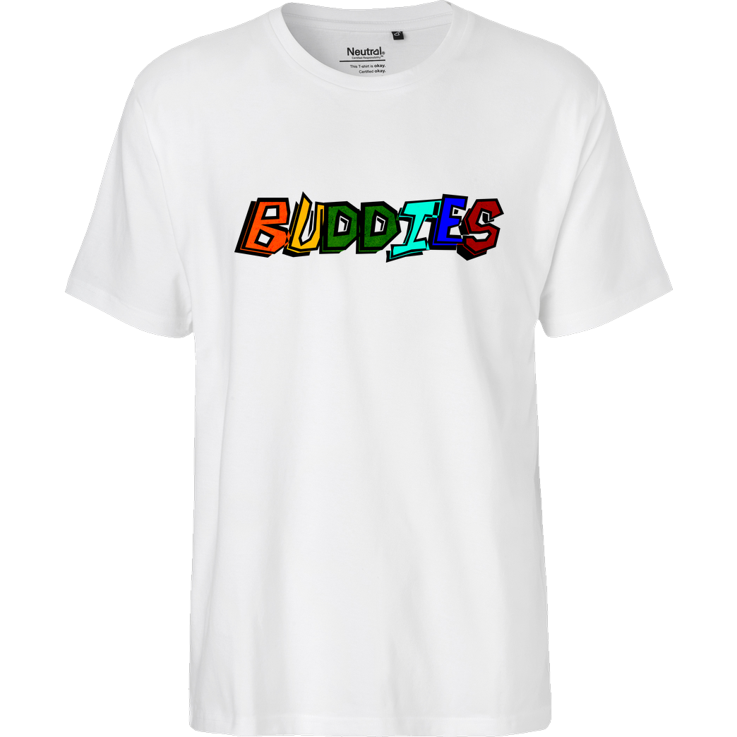Die Buddies zocken 2EpicBuddies - Colored Logo Big T-Shirt Fairtrade T-Shirt - weiß