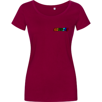 2EpicBuddies - Colored Logo Small Damenshirt berry