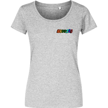2EpicBuddies - Colored Logo Small Damenshirt heather grey