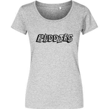 2EpicBuddies - Logo Damenshirt heather grey