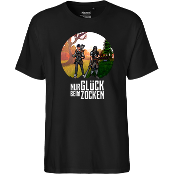 2EpicBuddies - Nur Glück beim Zocken big Fairtrade T-Shirt - schwarz