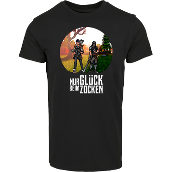 2EpicBuddies - Nur Glück beim Zocken big Hausmarke T-Shirt  - Schwarz