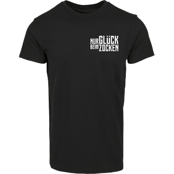 2EpicBuddies - Nur Glück beim Zocken clean Hausmarke T-Shirt  - Schwarz