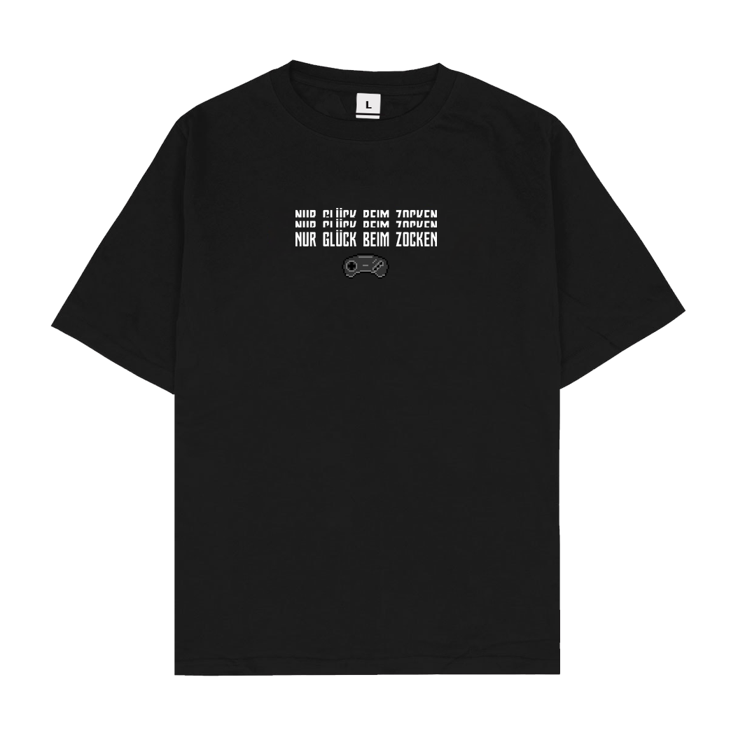 Die Buddies zocken 2EpicBuddies - Nur Glück beim Zocken Controller T-Shirt Oversize T-Shirt - Schwarz