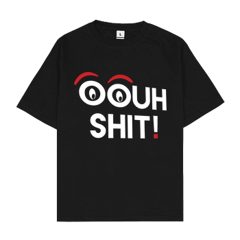 2EpicBuddies - Ouh Shit - weiss Oversize T-Shirt - Schwarz