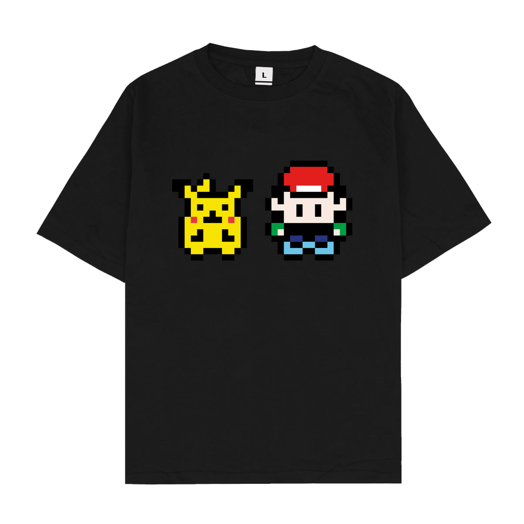 IamHaRa 8-Bit Poke T-Shirt Oversize T-Shirt - Schwarz