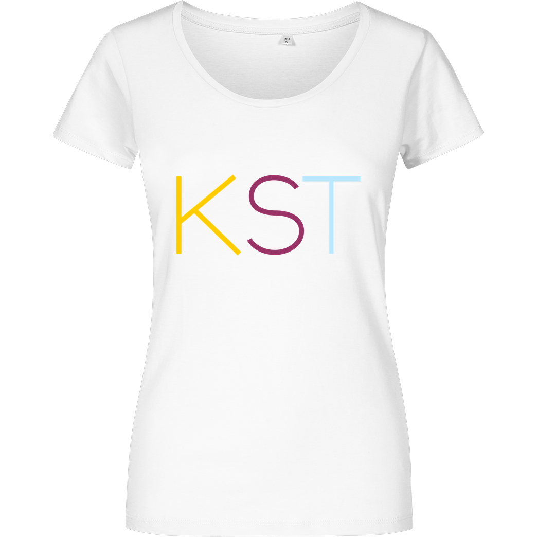 KsTBeats KsTBeats - KST Color T-Shirt Damenshirt weiss
