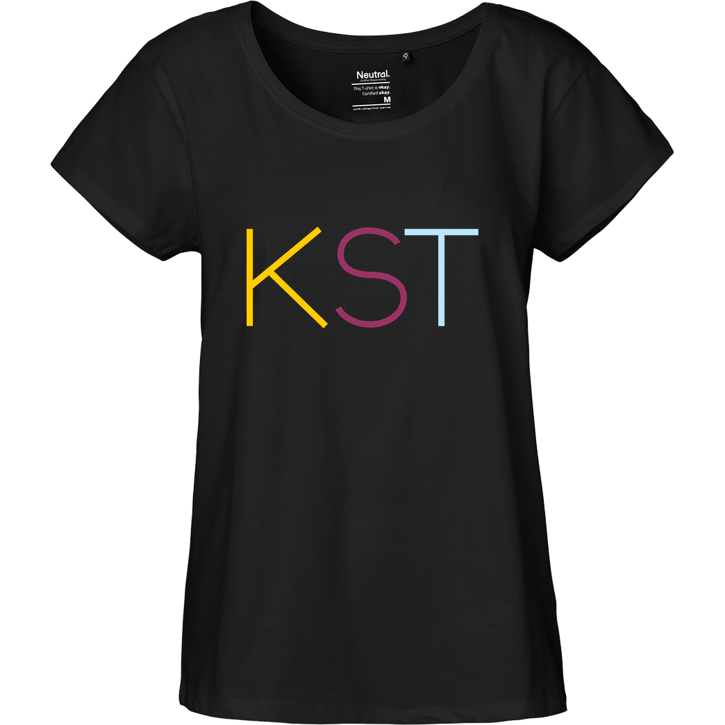 KsTBeats KsTBeats - KST Color T-Shirt Fairtrade Loose Fit Girlie - schwarz