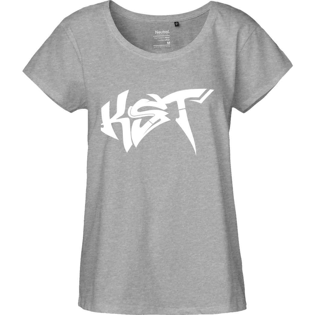 KsTBeats KsTBeats -Graffiti T-Shirt Fairtrade Loose Fit Girlie - heather grey