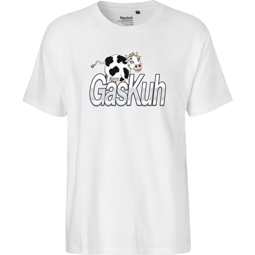 Achsel Folee Achsel Folee - GasKuh T-Shirt Fairtrade T-Shirt - weiß