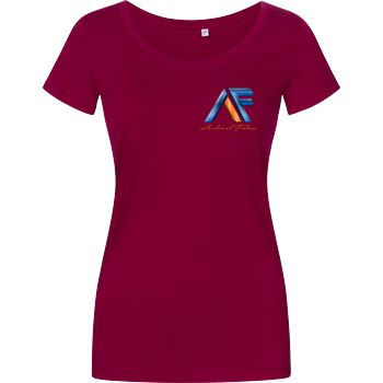 Achsel Folee - Logo Pocket Damenshirt berry