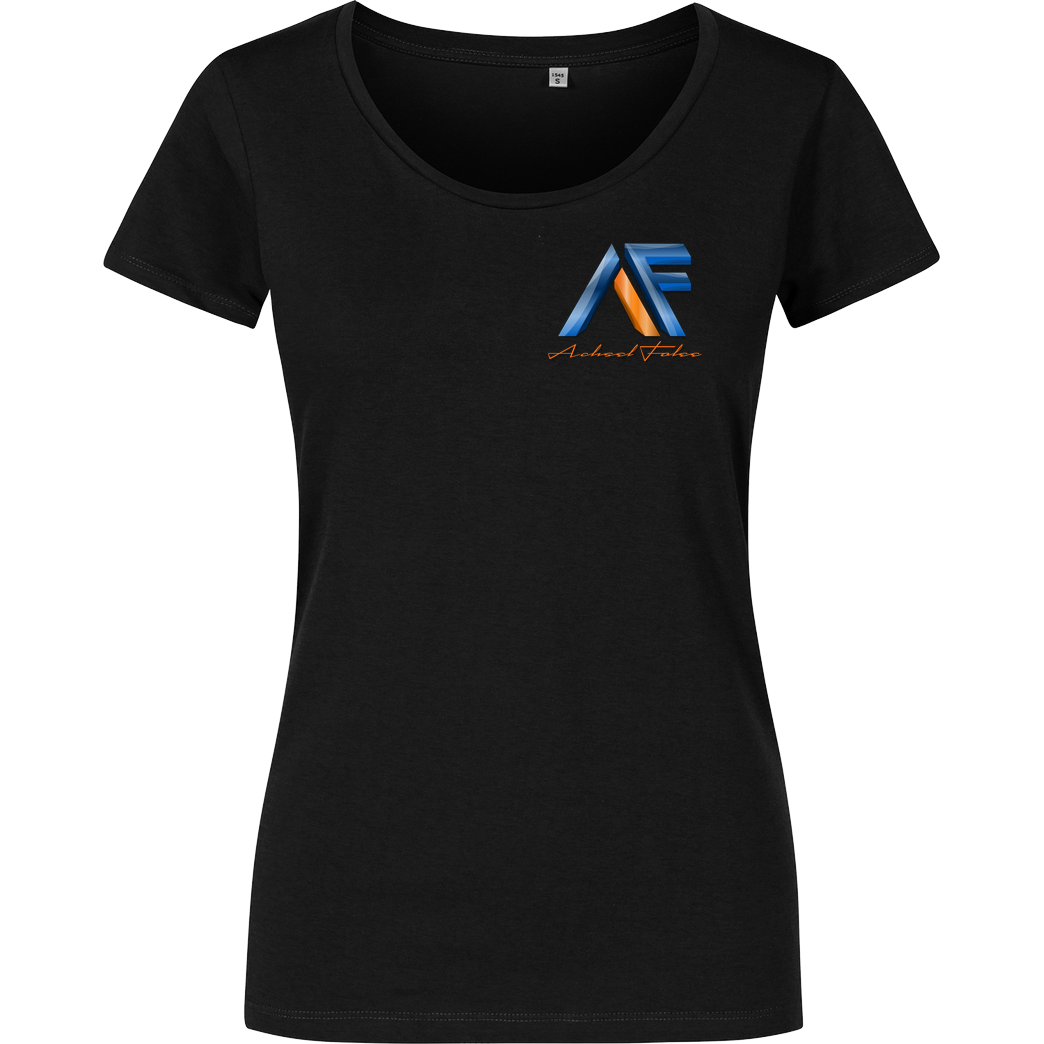 Achsel Folee Achsel Folee - Logo Pocket T-Shirt Damenshirt schwarz