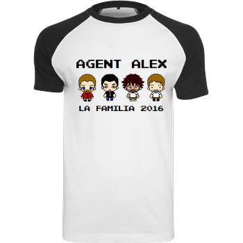 Agent Alex - La Familia Raglan-Shirt weiß