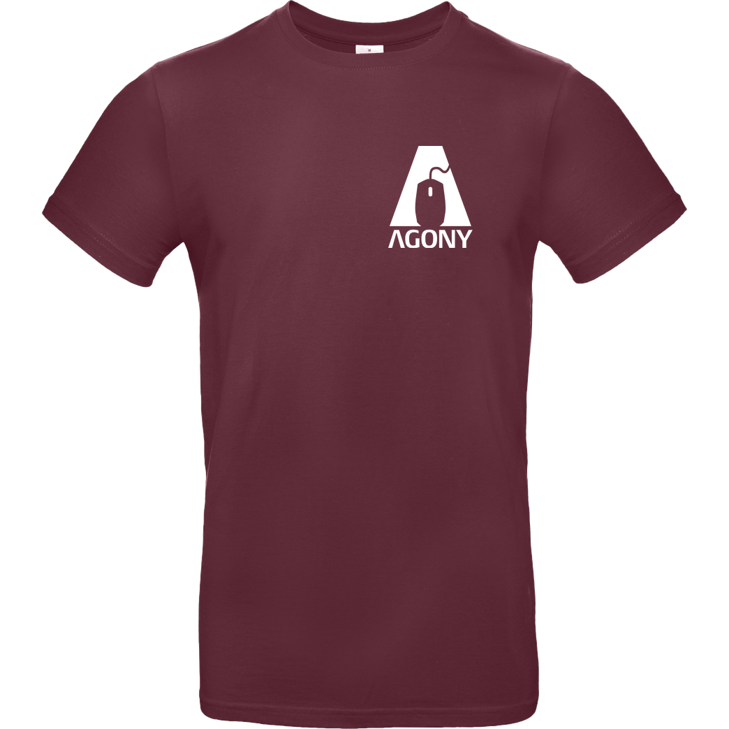 AgOnY Agony - Logo T-Shirt B&C EXACT 190 - Bordeaux