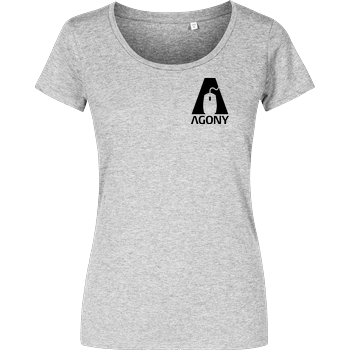 Agony - Logo Damenshirt heather grey