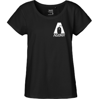 Agony - Logo Fairtrade Loose Fit Girlie - schwarz