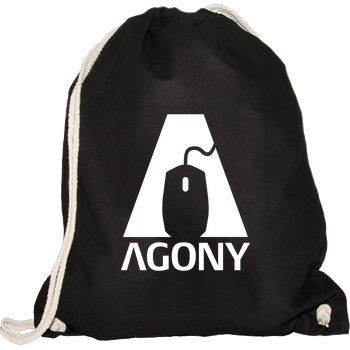 Agony - Logo Turnbeutel Turnbeutel schwarz