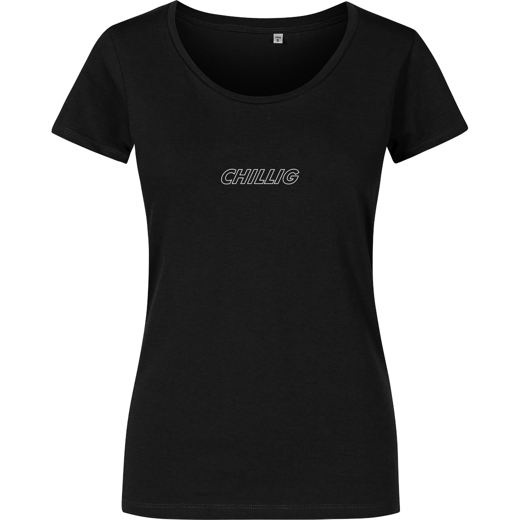 AimBrot Aimbrot - Chillig T-Shirt Damenshirt schwarz