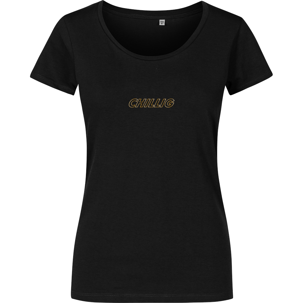 AimBrot Aimbrot - Chillig T-Shirt Damenshirt schwarz