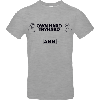 AMN-Shirts - Own Hard B&C EXACT 190 - heather grey