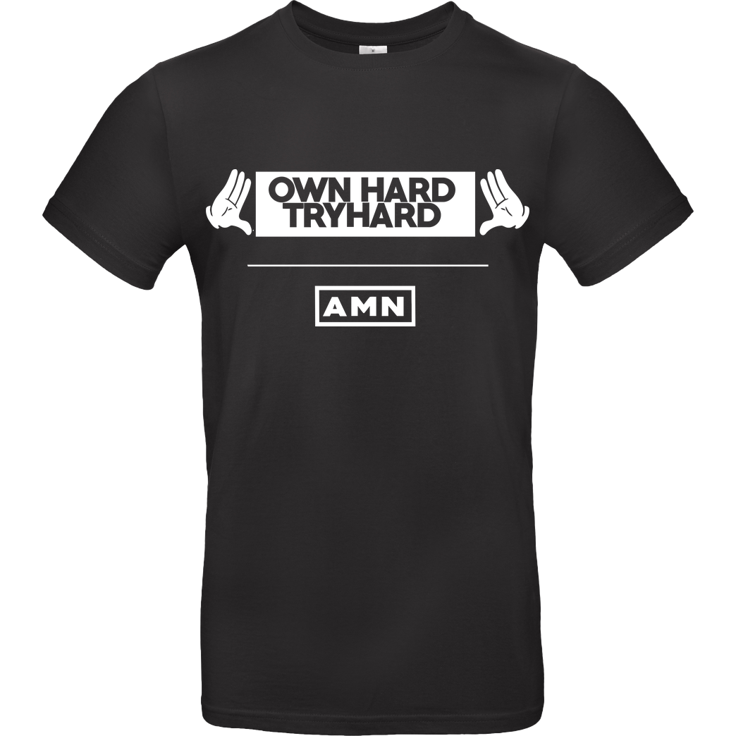 AMN-Shirts.com AMN-Shirts - Own Hard T-Shirt B&C EXACT 190 - Schwarz