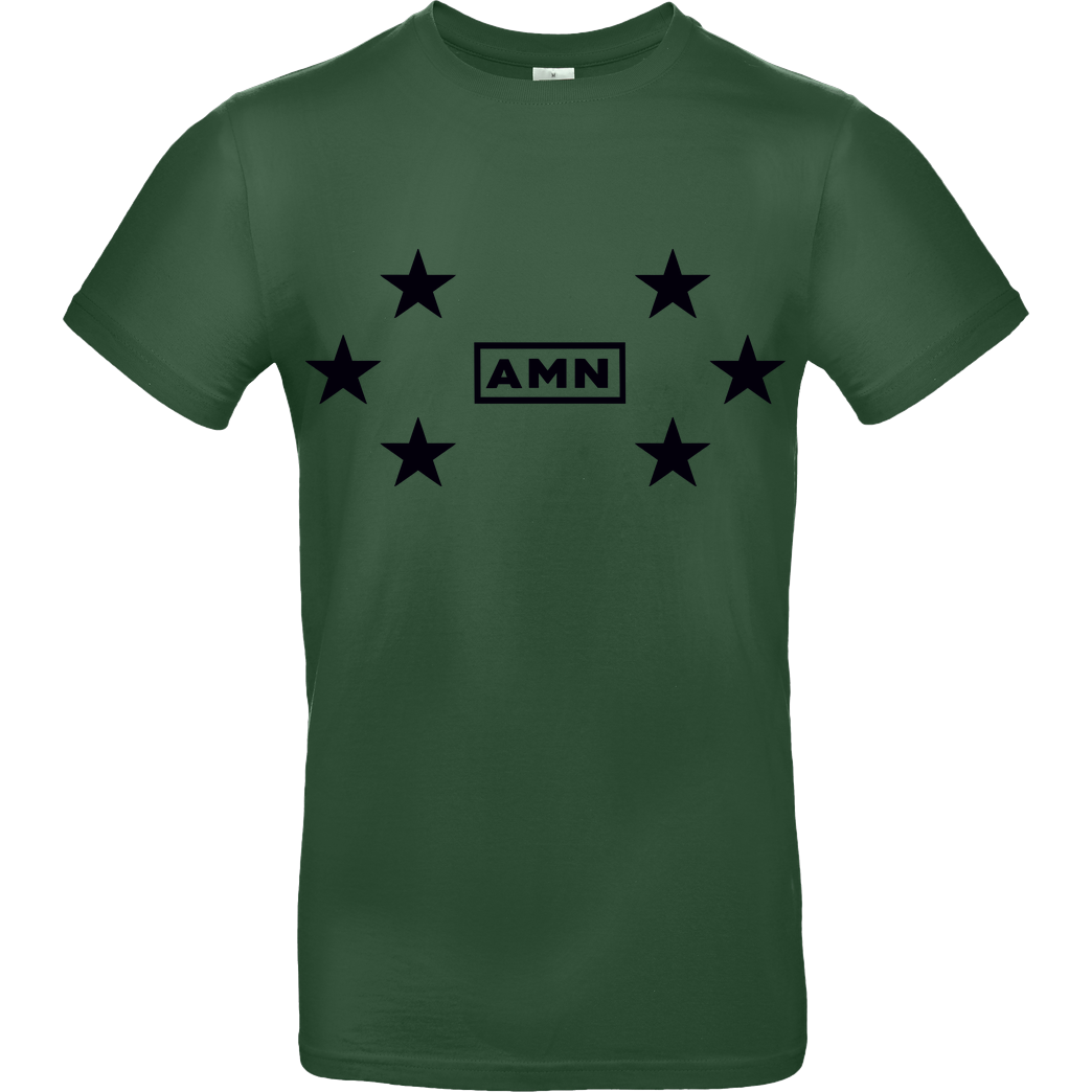 AMN-Shirts.com AMN-Shirts - Stars T-Shirt B&C EXACT 190 - Flaschengrün