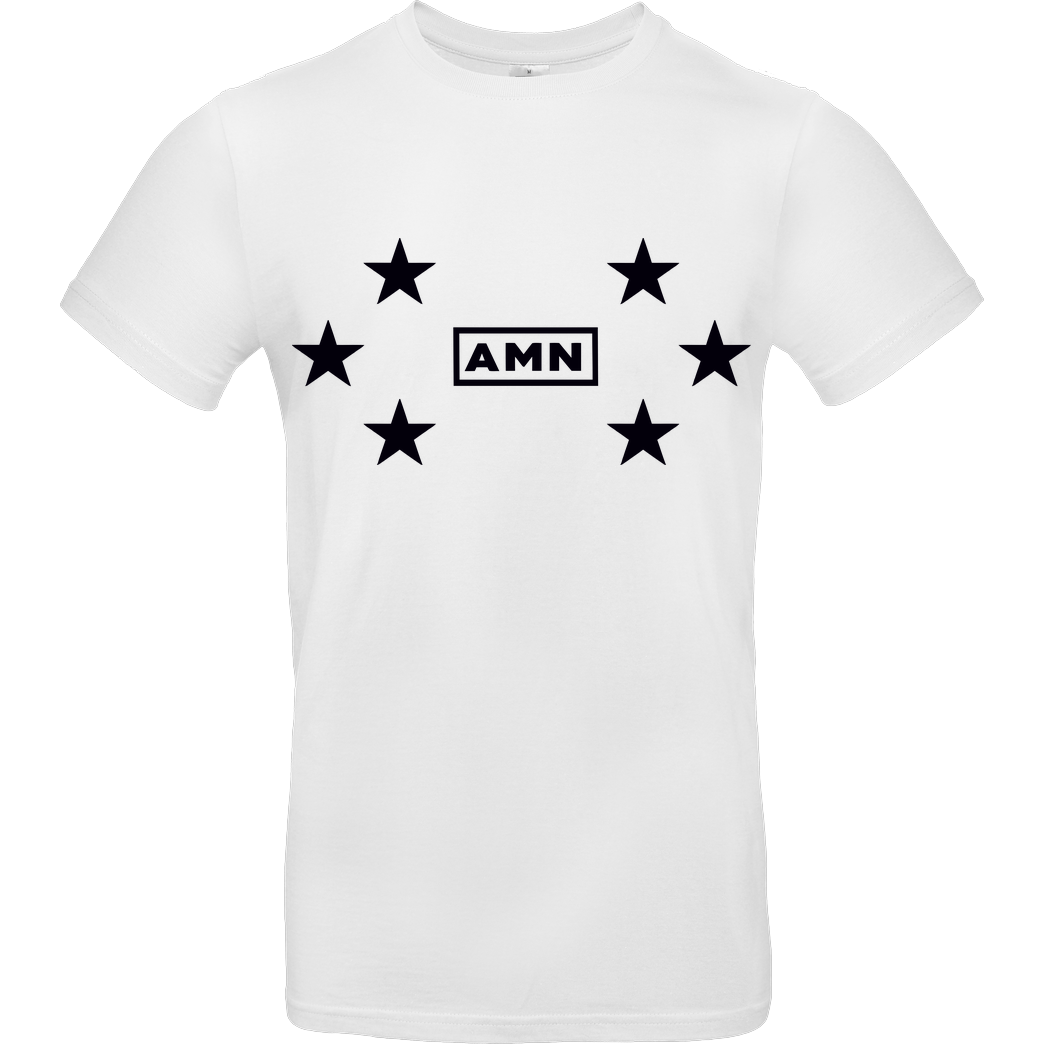 AMN-Shirts.com AMN-Shirts - Stars T-Shirt B&C EXACT 190 - Weiß