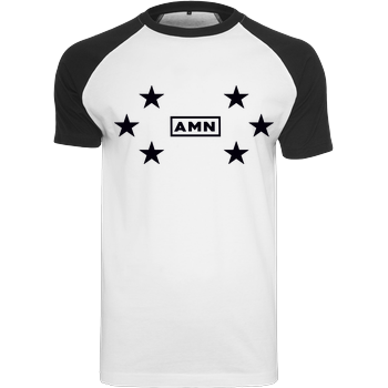 AMN-Shirts - Stars Raglan-Shirt weiß
