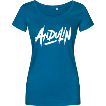 AndulinTv - Andu Logo Damenshirt petrol