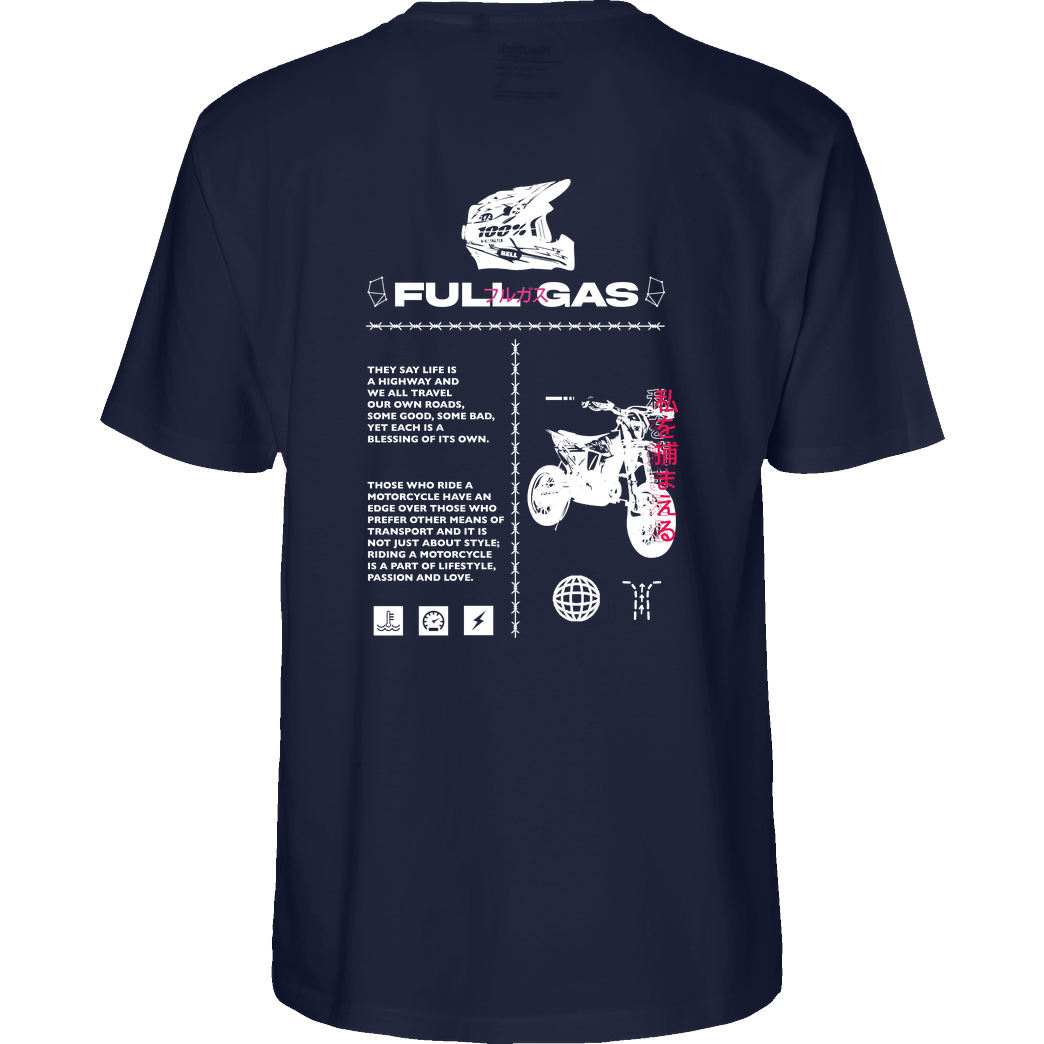 Anica Anica - Full Gas T-Shirt Fairtrade T-Shirt - navy