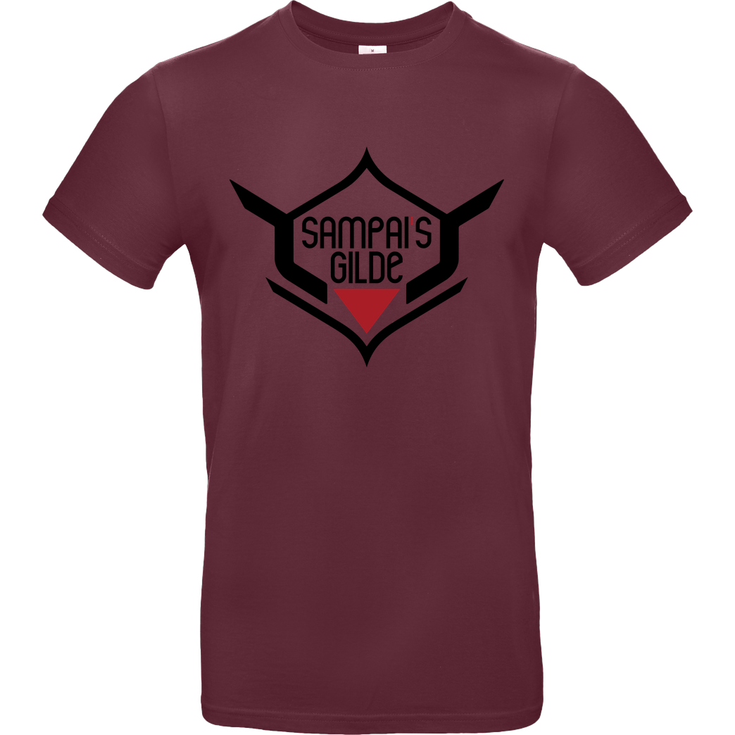 AyeSam AyeSam - Sampai's Gilde schwarz T-Shirt B&C EXACT 190 - Bordeaux