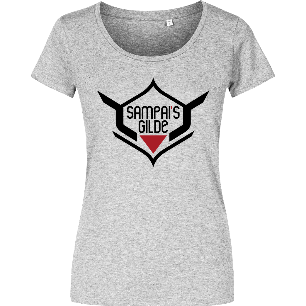 AyeSam AyeSam - Sampai's Gilde schwarz T-Shirt Damenshirt heather grey