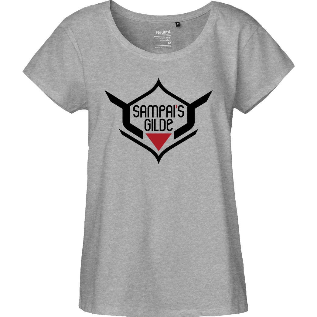 AyeSam AyeSam - Sampai's Gilde schwarz T-Shirt Fairtrade Loose Fit Girlie - heather grey