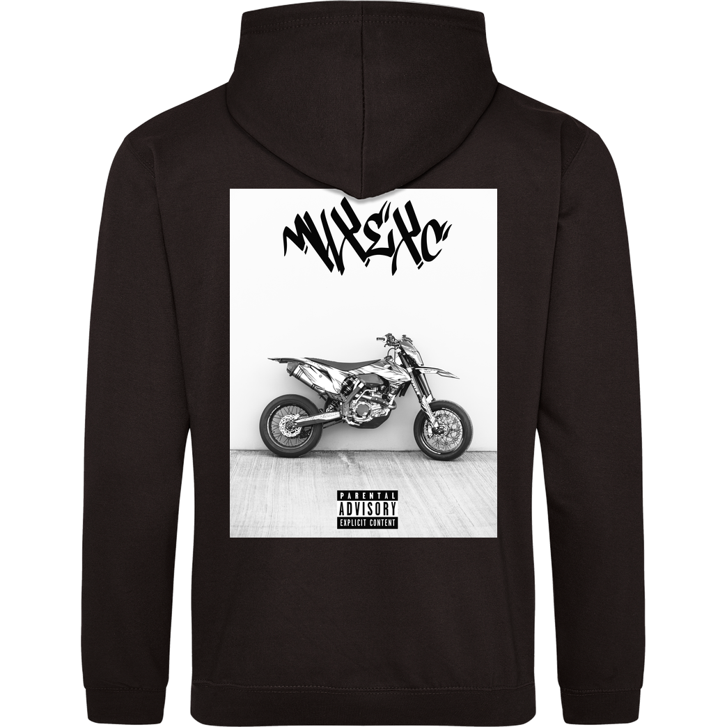 m4x_exc Back Bike Print Sweatshirt JH Hoodie - Schwarz
