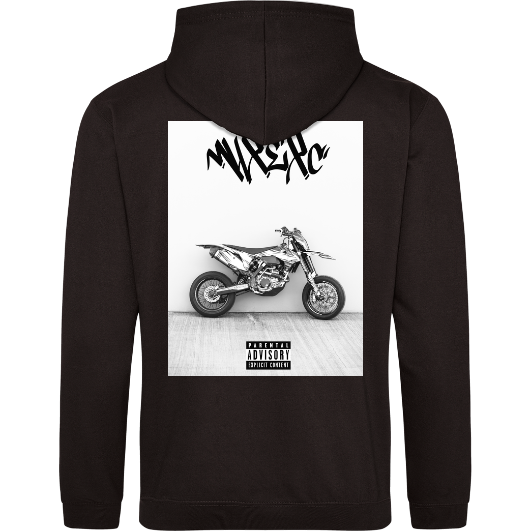 m4x_exc Back Bike Print - Logo Front Sweatshirt JH Hoodie - Schwarz