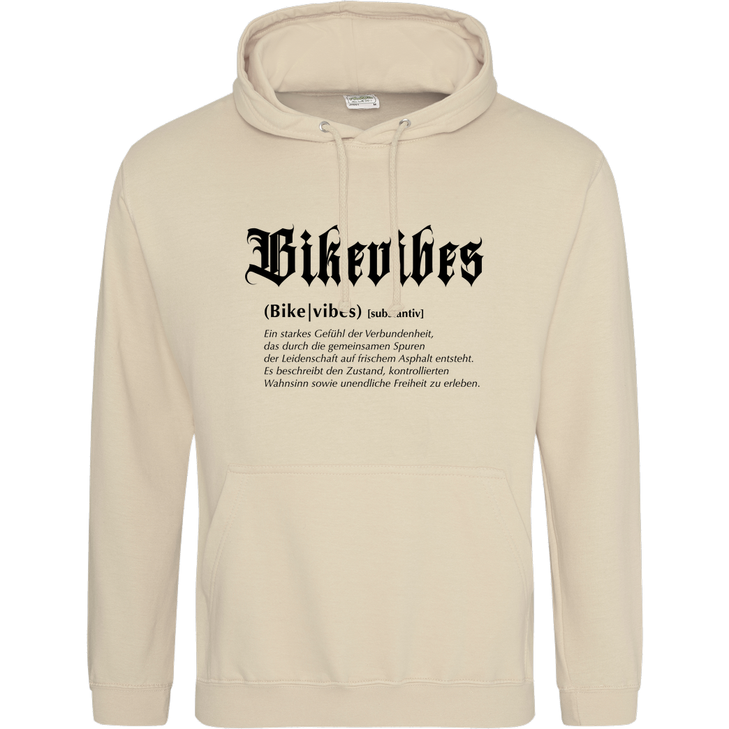 Alexia - Bikevibes Bikevibes - Collection - Definition front black Sweatshirt JH Hoodie - Sand