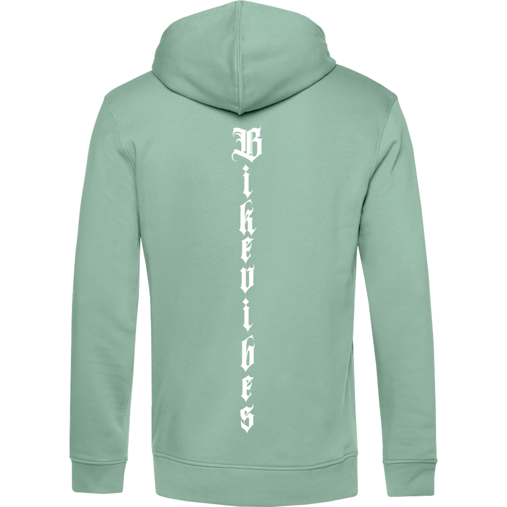 Alexia - Bikevibes Bikevibes - Collection - Definition front white Sweatshirt B&C HOODED INSPIRE - Salbei
