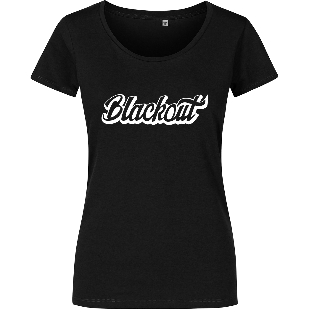 Blackout Blackout - Script Logo T-Shirt Damenshirt schwarz