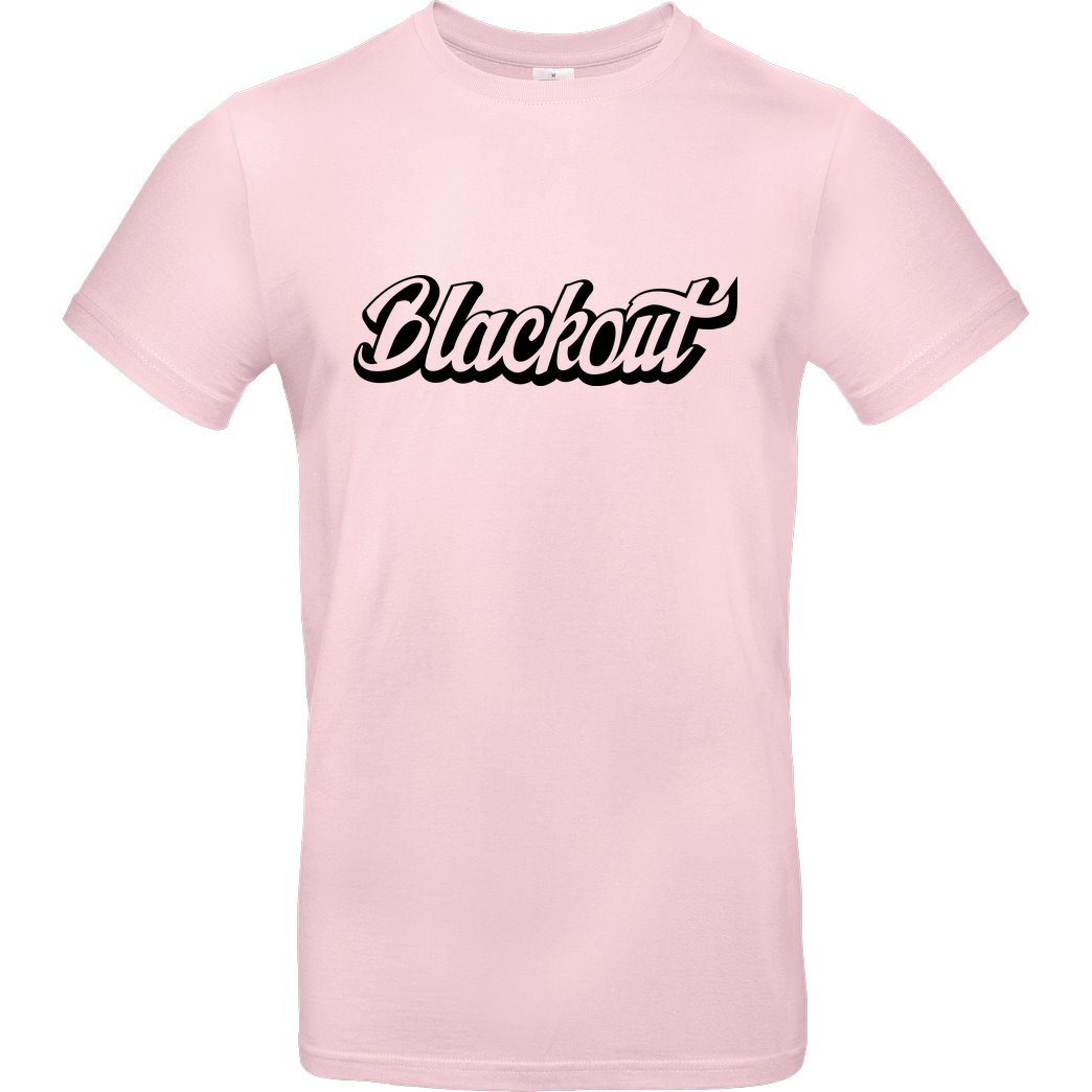 None Blackout - Script Logo T-Shirt B&C EXACT 190 - Rosa
