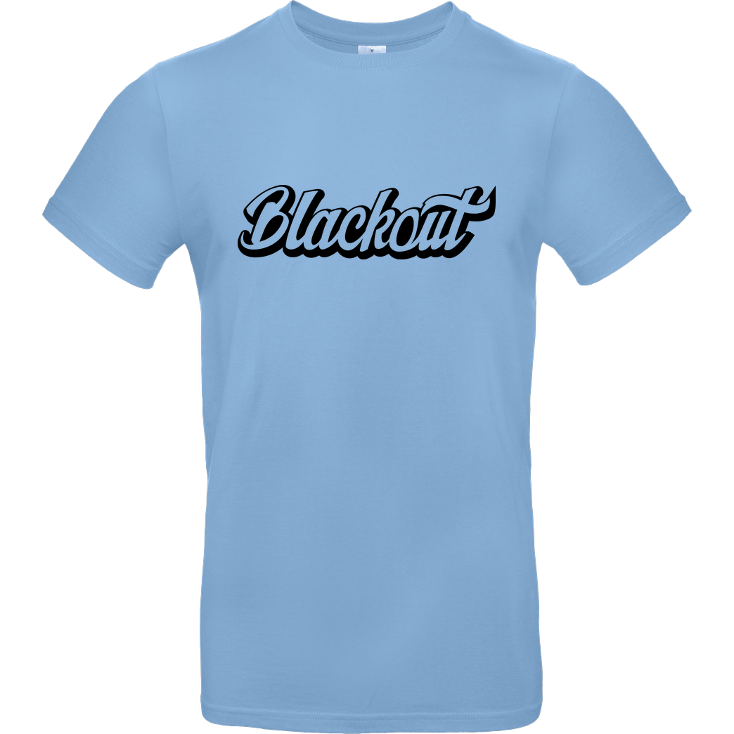 None Blackout - Script Logo T-Shirt B&C EXACT 190 - Hellblau