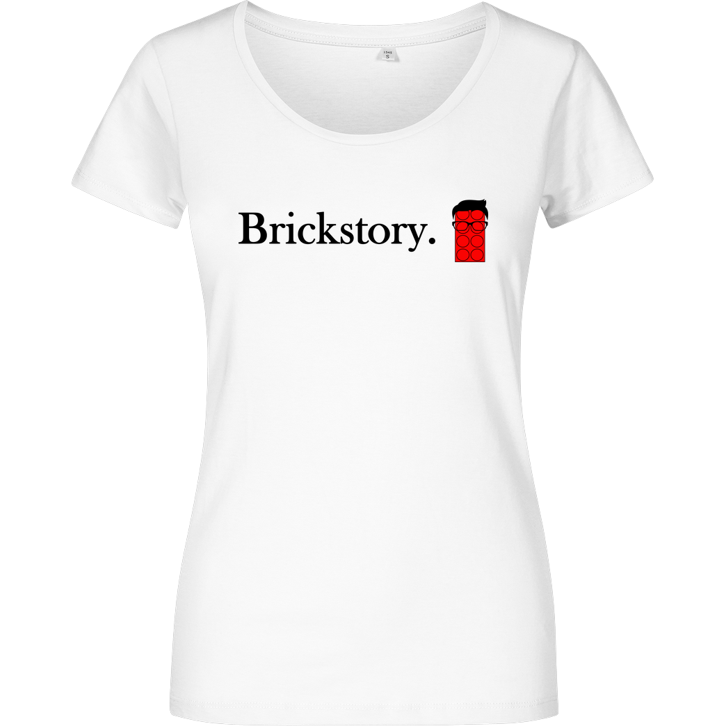 Brickstory Brickstory - Original Logo T-Shirt Damenshirt weiss