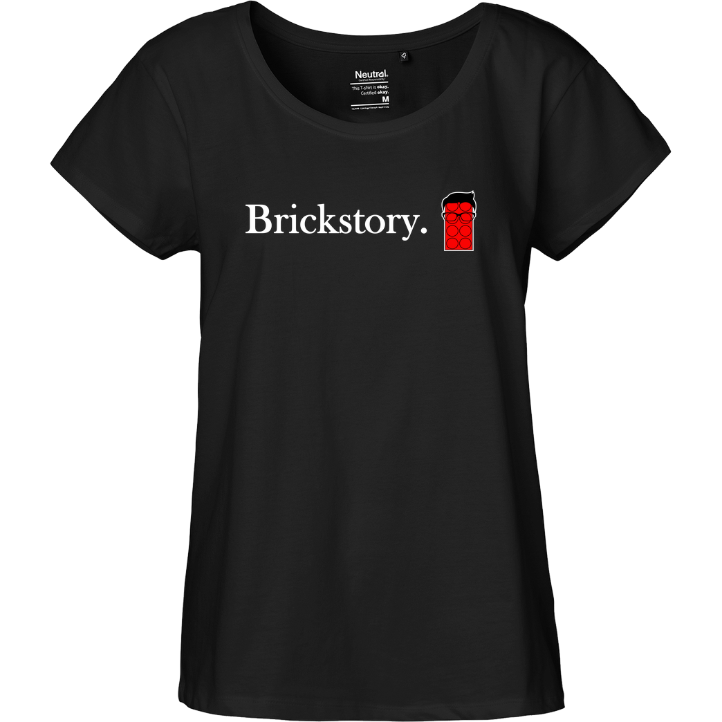 Brickstory Brickstory - Original Logo T-Shirt Fairtrade Loose Fit Girlie - schwarz