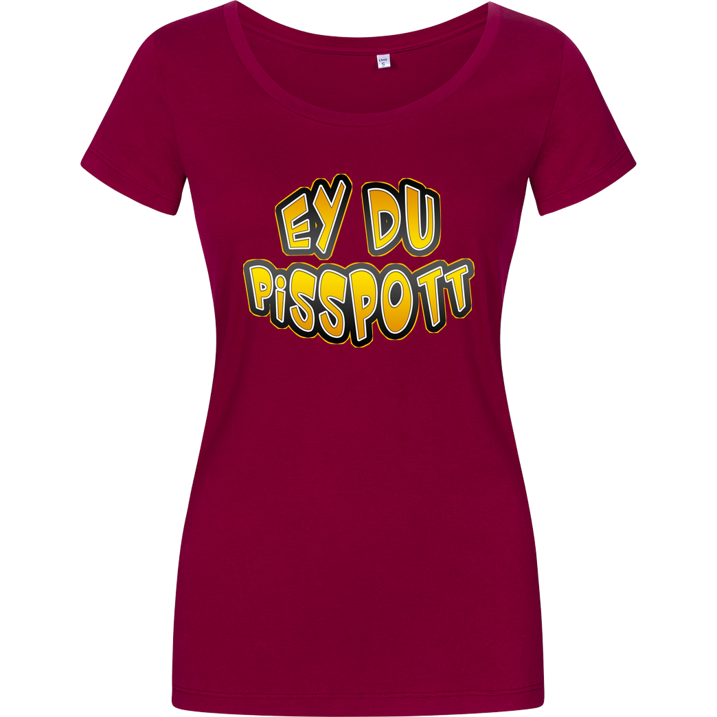 Buffkit Buffkit - Pisspott T-Shirt Damenshirt berry